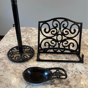 Black Wrought Iron Kitchen Set